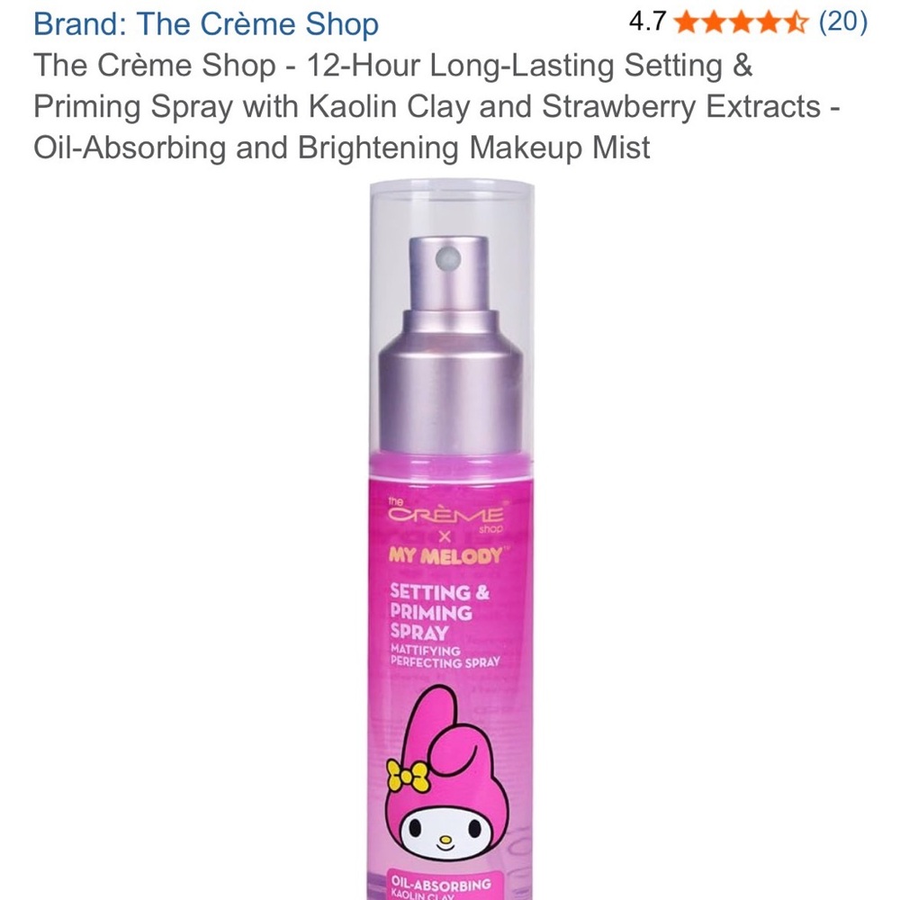 NEW The Crème Shop My Melody Setting Spray